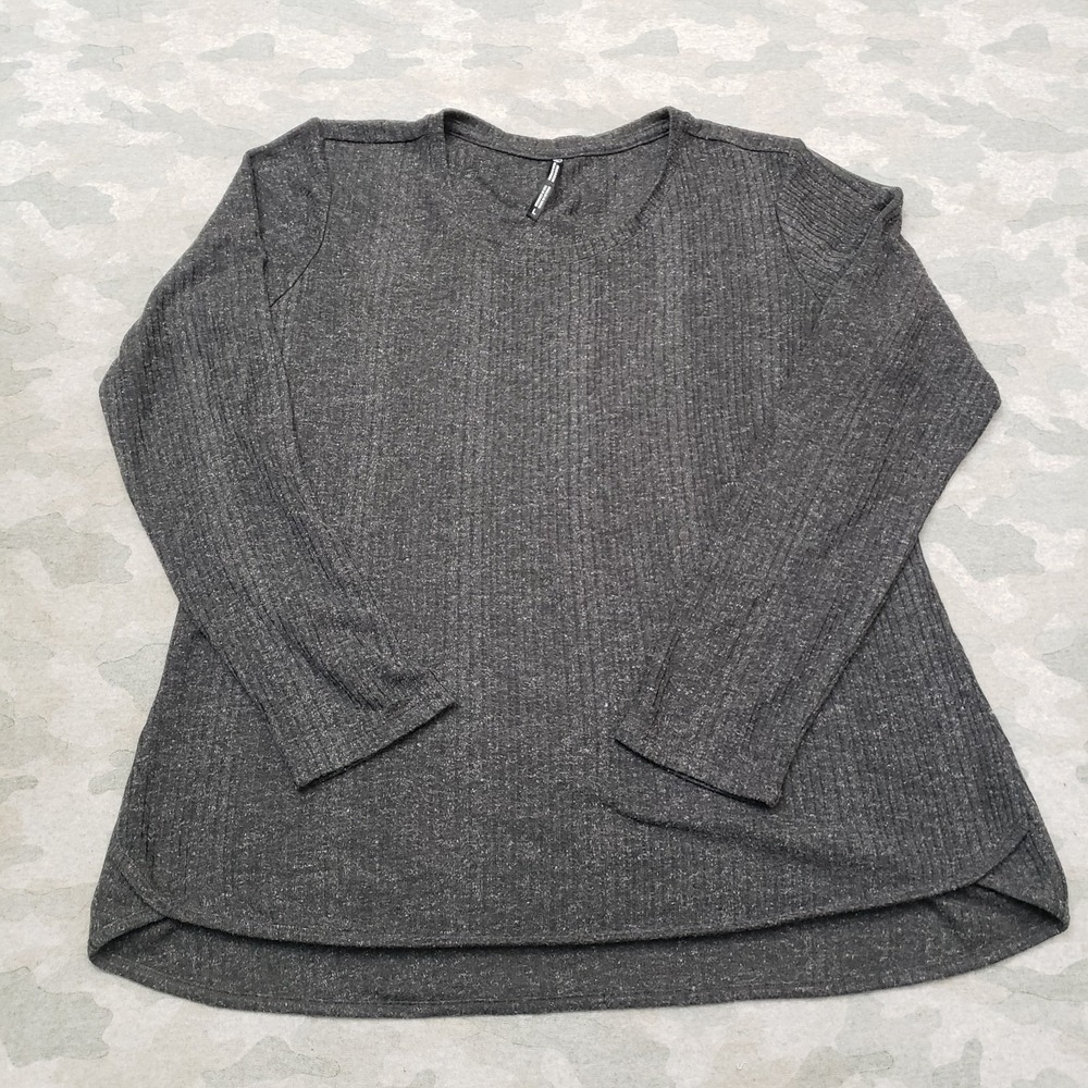 Kuhl Top Womens Large Gray Pullover Long Sleeve Linen Blend